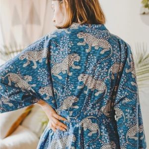 Print fresh Bangheera Robe (Blue Tiger) - Large